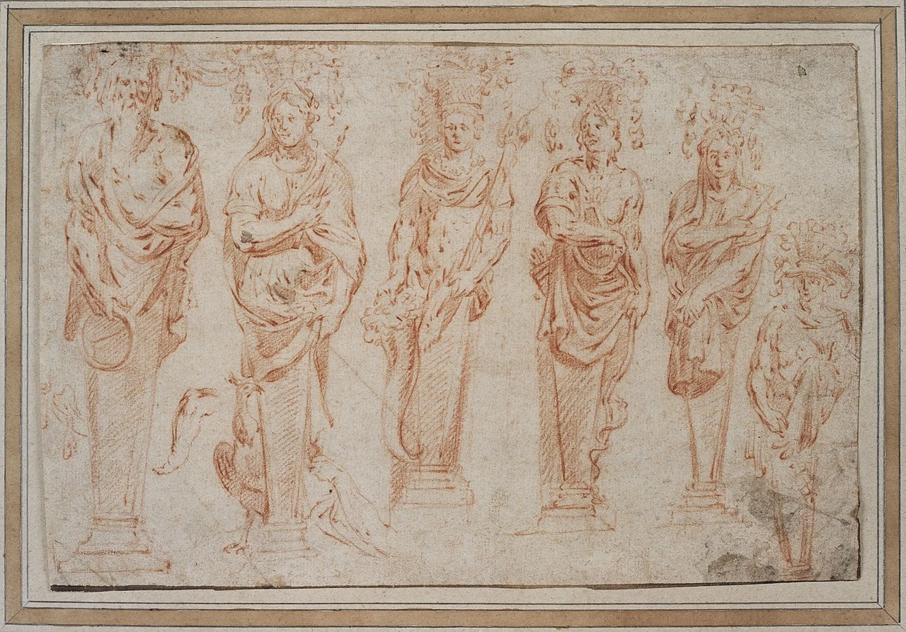 Sei antichi dei sotto forma di termini - Museo Plantin, Moretus, Anversa